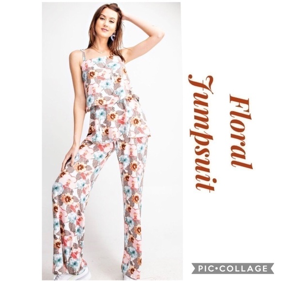 Blu Trends Pants - Floral Jumpsuit
